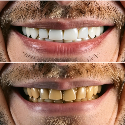 До и после лечения зубного камня